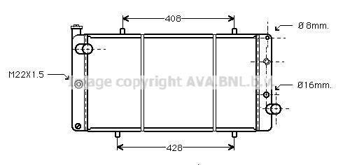 AVA QUALITY COOLING Радиатор, охлаждение двигателя PE2105